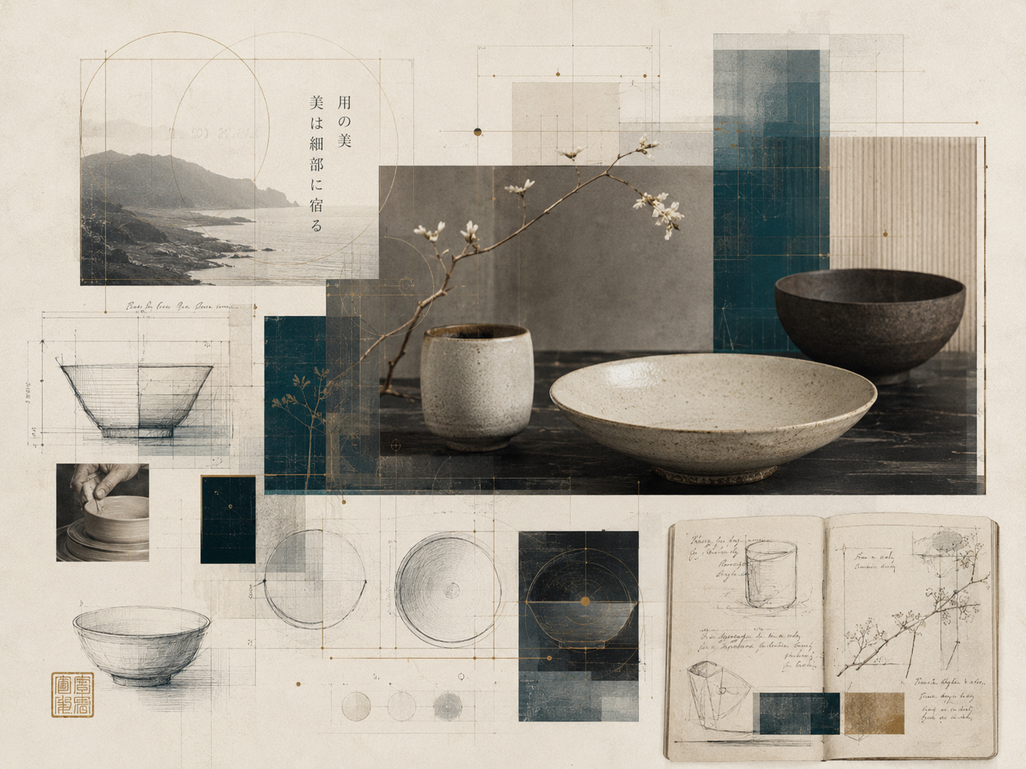 Japanese ceramic product design visual
